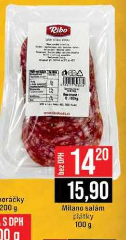 Milano salám plátky 100 g 