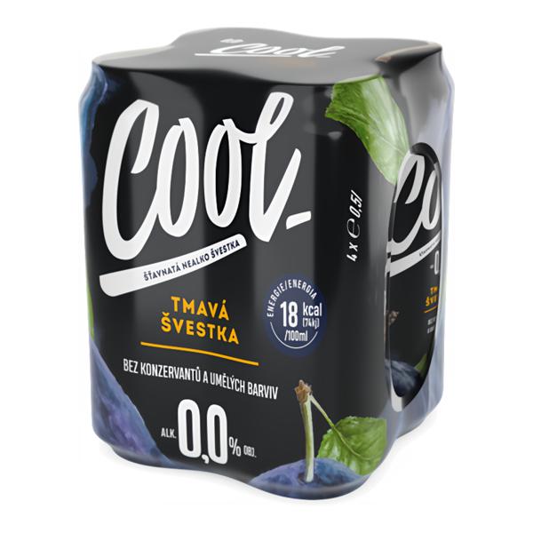 Cool Nealko Tmavá Švestka, plech multipack 4x0,5l