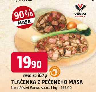 TLAČENKA Z PEČENÉHO MASA 100g