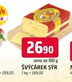 ŠVÝCÁREK SÝR 100g
