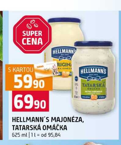 HELLMANN'S MAJONÉZA, TATARSKÁ OMÁČKA 625 ml