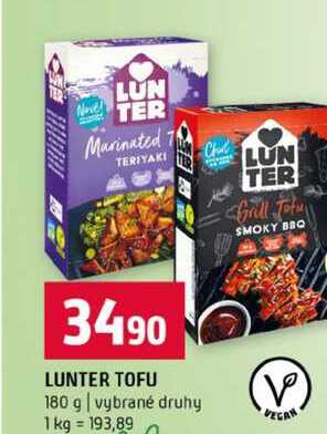 LUNTER TOFU 180 g vybrané druhy 