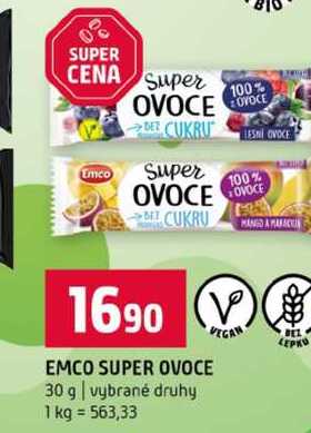 EMCO SUPER OVOCE 30 g vybrané druhy 