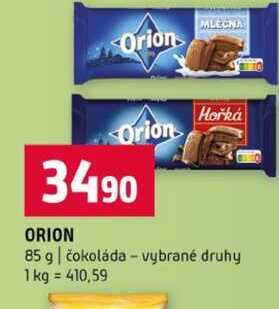 Orion 85 g čokoláda vybrané druhy 