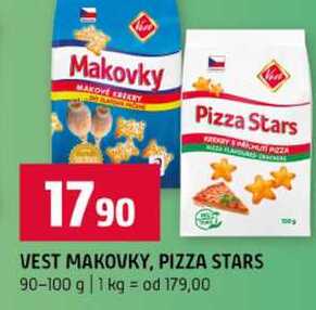 VEST MAKOVKY, PIZZA STARS 90-100 g 