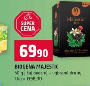 BIOGENA MAJESTIC 50 g čaj ovocný vybrané druhy 