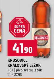 KRUŠOVICE KRÁLOVSKÝ LEŽÁK 1,5l pivo světlý ležák 