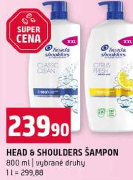 HEAD & SHOULDERS ŠAMPON 800 ml vybrané druhy Terno