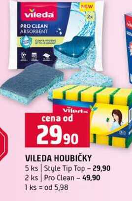 VILEDA HOUBIČKY 5 ks Style Tip Top 2 ks Pro Clean Terno