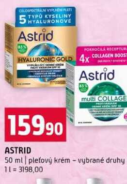 ASTRID 50 ml pleťový krém vybrané druhy