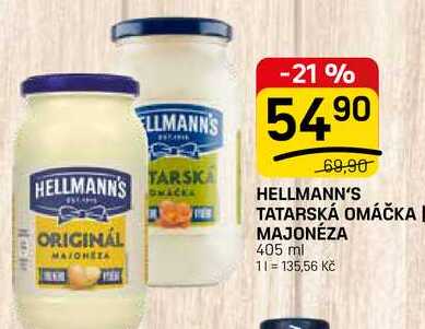 HELLMANN'S TATARSKÁ OMÁČKA | MAJONÉZA 405 ml 