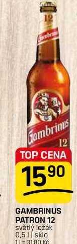 GAMBRINUS PATRON 12 světlý ležák 0.5l