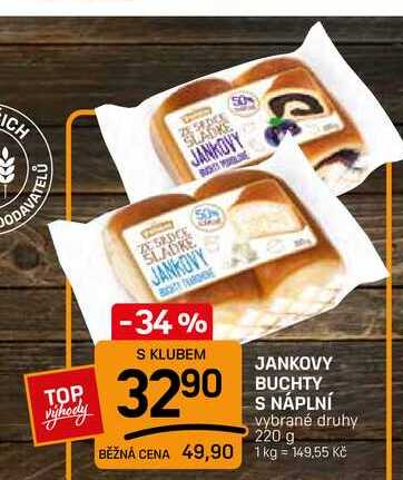 JANKOVY BUCHTY S NÁPLNÍ vybrané druhy 220 g 