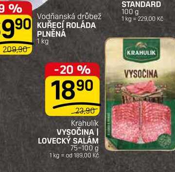 VYSOČINA | LOVECKÝ SALÁM 75-100 g
