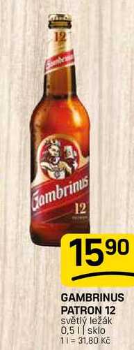 GAMBRINUS PATRON 12 světlý ležák 0,5l