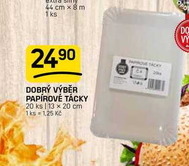 DOBRÝ VÝBĚR PAPÍROVÉ TÁCKY 20 ks 113 x 20 cm 1 ks