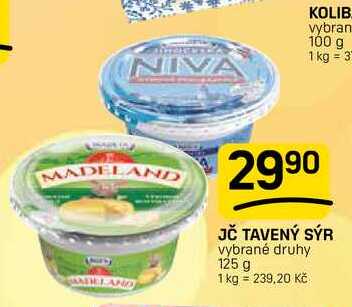 JČ TAVENÝ SÝR vybrané druhy 125 g