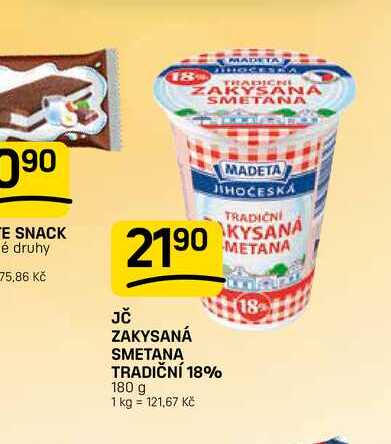 JČ ZAKYSANÁ SMETANA TRADIČNÍ 18% 180 g