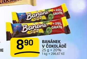 BANANEK V ČOKOLÁDĚ 25 g 