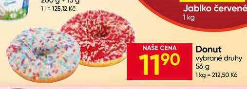 Donut vybrané druhy 56 g