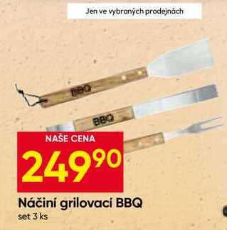 Náčiní grilovací BBQ set 3 ks 