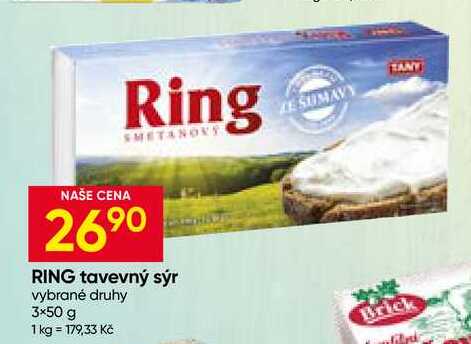 RING tavený sýr vybrané druhy 3×50 g 