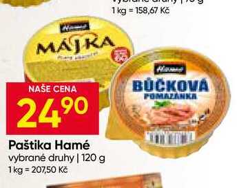 Paštika Hamé vybrané druhy 120 g 