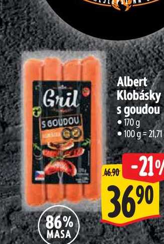  Albert Klobásky s goudou 170g 