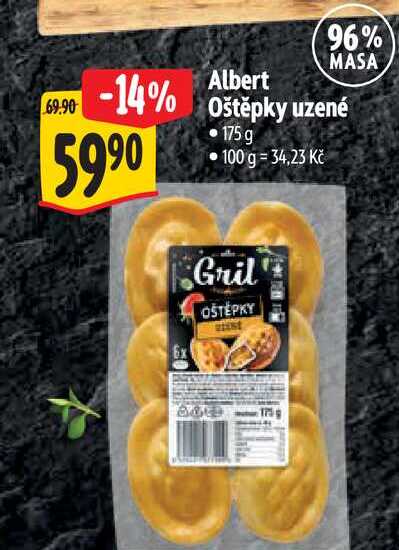 Albert Oštěpky uzené 175 g 