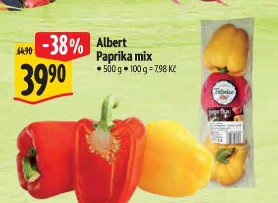  Albert Paprika mix 500 g 100 g 7,98 Kč Te  