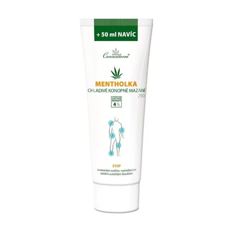 Cannaderm Mentholka chladivé konopné mazání 250 ml Lékárna LEMON