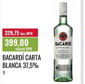 BACARDI CARTA BLANCA 37,5% 1l