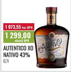 AUTENTICO XO FIVE NATIVO 43% 0,7l