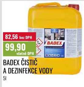 BADEX ČISTIČ BADEX A DEZINFEKCE VODY 5l