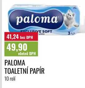 PALOMA TOALETNÍ PAPÍR 10 rolí Ratio