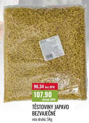 TĚSTOVINY JAPAVO BEZVAJEČNÉ 5Kg 