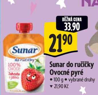 Sunar do ručičky Ovocné pyré 100 g Albert
