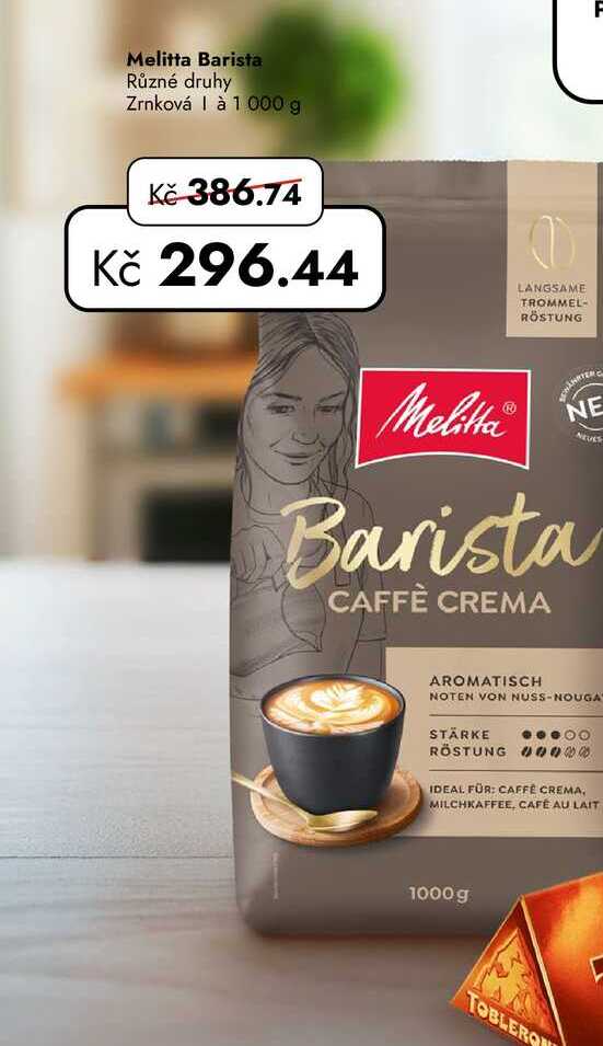 Melitta Barista Různé druhy Zrnková à 1,000 g 