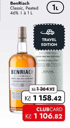 BenRiach Classic, Peated 46% à 1 L 