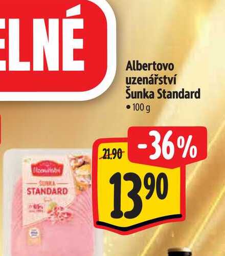   Albertovo uzenářství Šunka Standard  100 g 