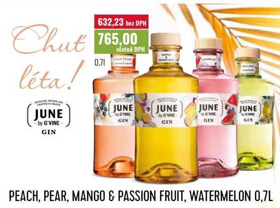 JUNE PEACH, PEAR, MANGO & PASSION FRUIT, WATERMELON 0,7L
