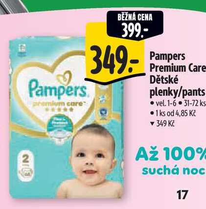 Pampers Premium Care Dětské plenky/pants vel. 1-6 31-72 ks Albert