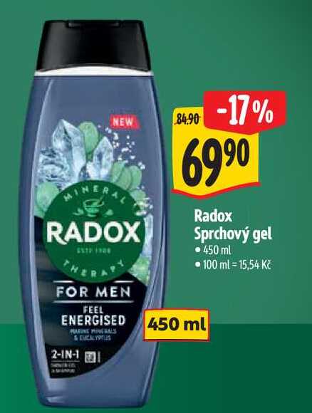 Radox Sprchový gel   450 ml Albert