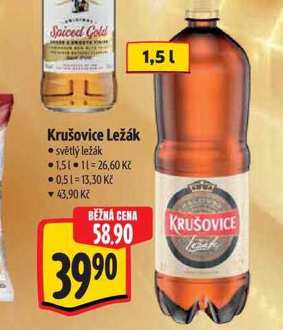  Krušovice Ležák  1,5 l