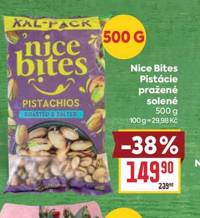 Nice Bites Pistácie pražené solené 500 g 