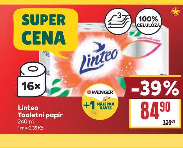 Linteo Toaletní papír 240 m