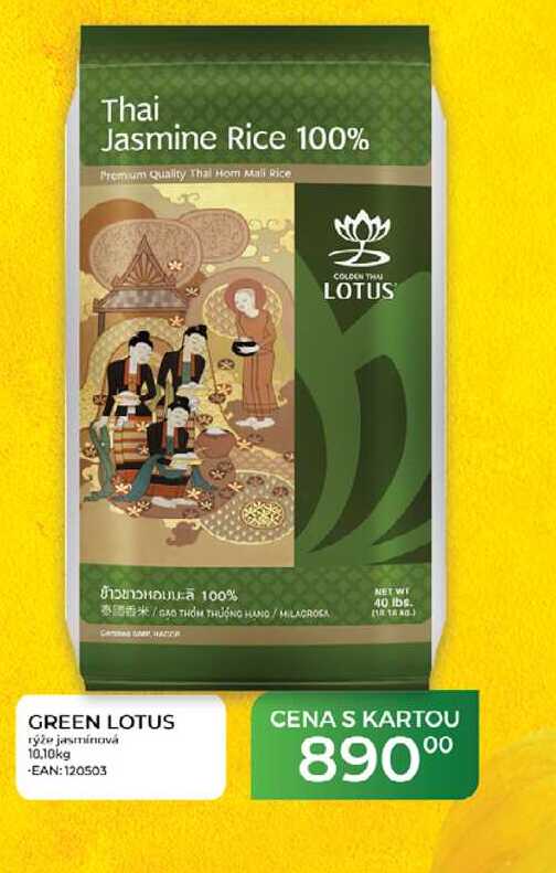 GREEN LOTUS rýže jasmínová 10.10kg 
