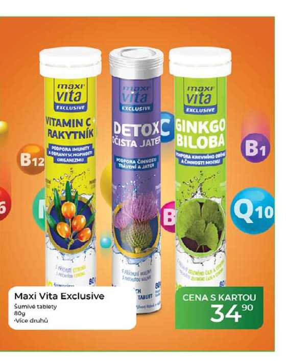 Maxi Vita Exclusive Šumivé tablety 80 g