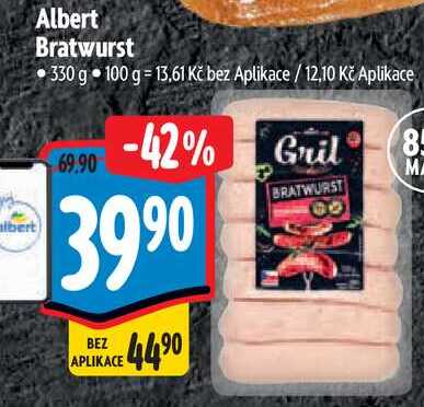 Albert Bratwurst, 330 g 