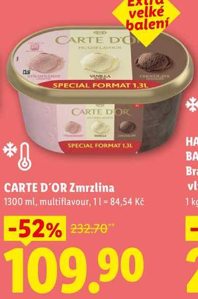 CARTE D'OR Zmrzlina, 1300 ml